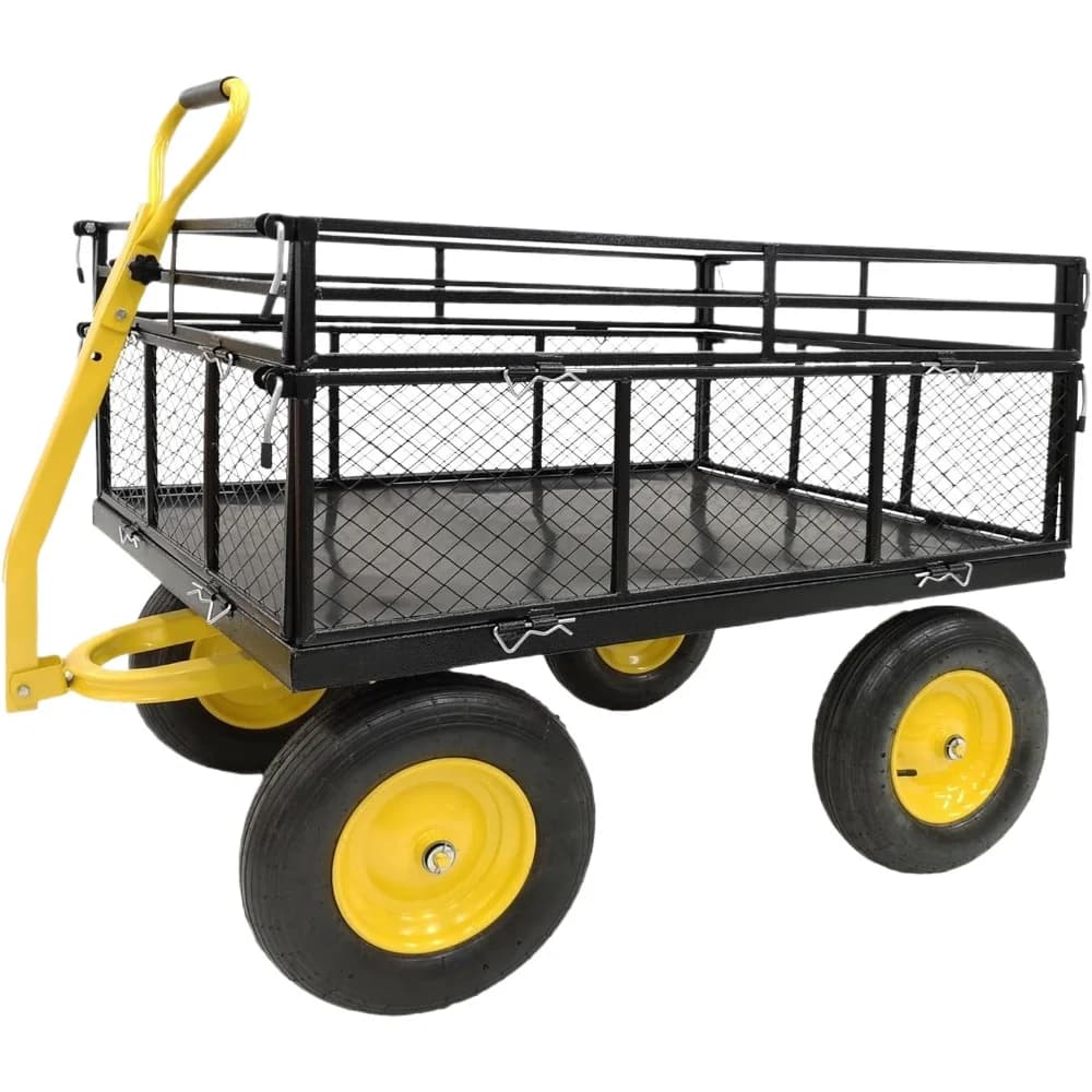 Heavy-Duty Steel Wagon Garden Cart – 1400 lbs Capacity