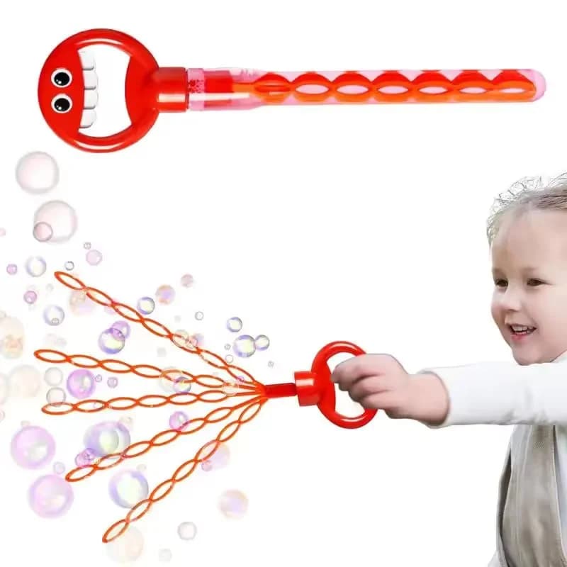 Five Claw 32 Hole Smiling Face Bubble Stick Open Bubble Blowing Machine Water Amusement Equipment Water Bubble Machine