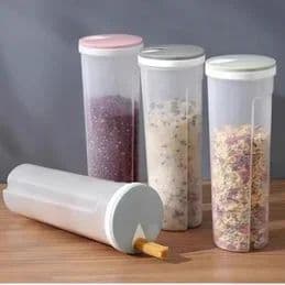 Premium Transparent Food Storage Canister for Long Pasta & Grains